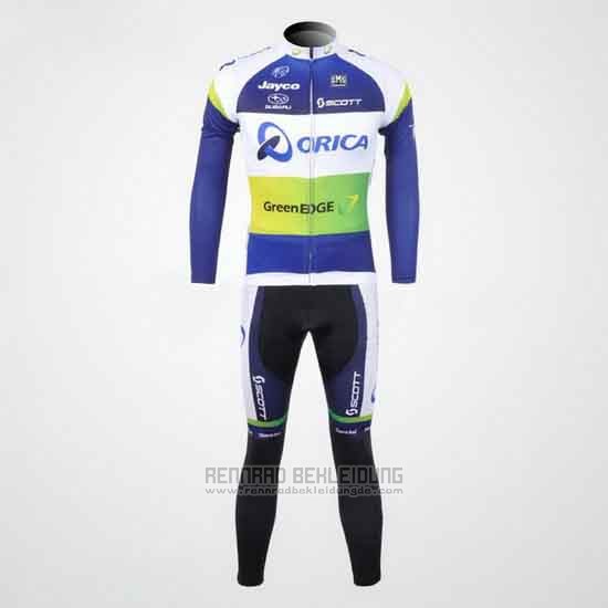 2012 Fahrradbekleidung GreenEDGE Champion Oceania Trikot Langarm und Tragerhose - zum Schließen ins Bild klicken